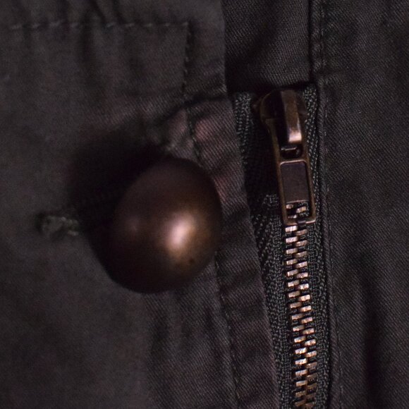 Miley Cyrus Max Azria Junior's Cotton Olive Green Zip Up Military Jacket Size M - Picture 8 of 9